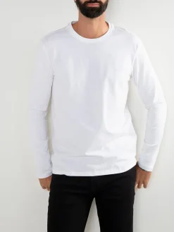 T-shirt branca manga comprida