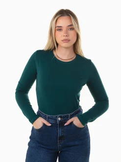 T-shirt básica manga comprida