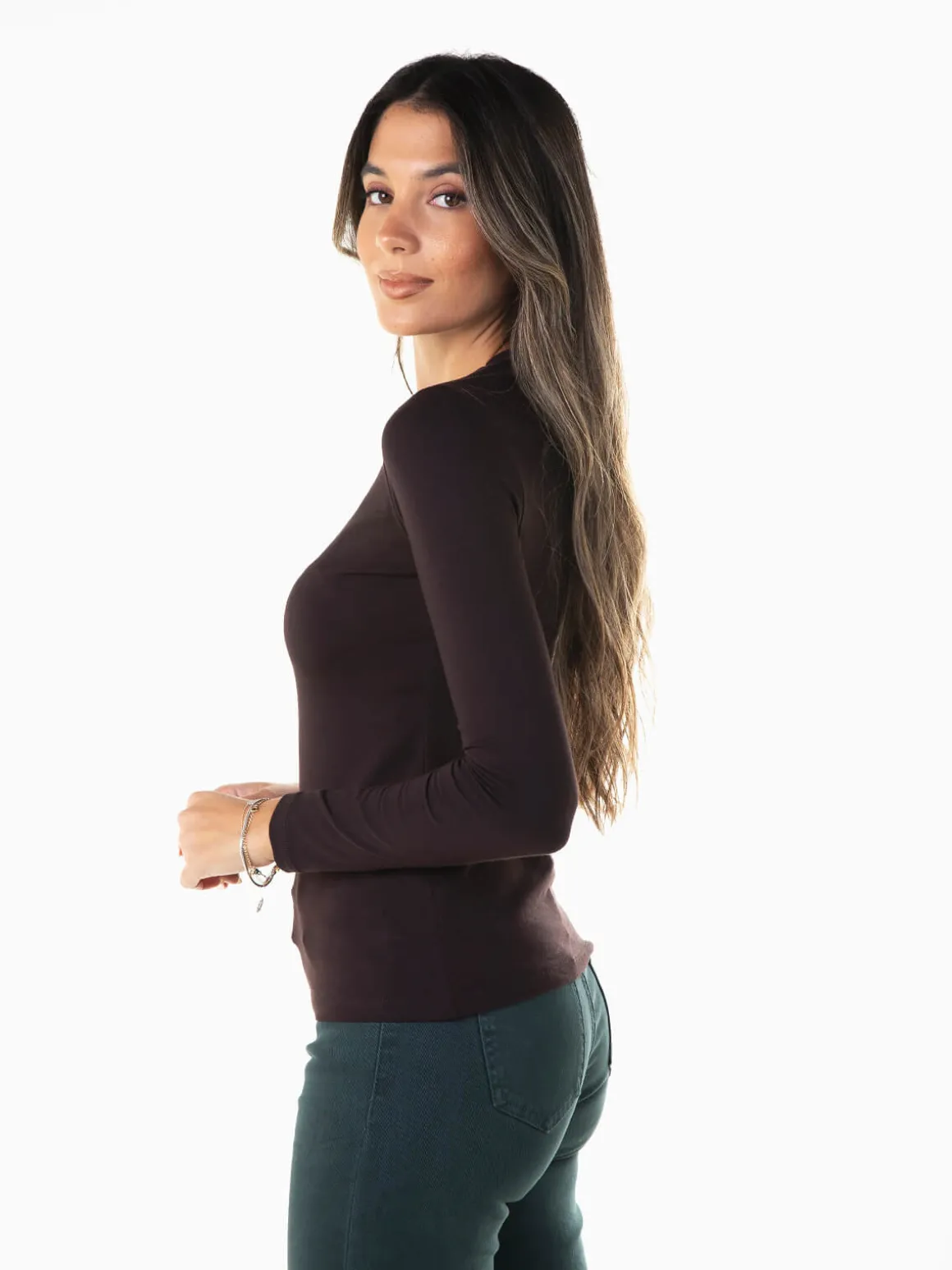 T-shirt básica manga comprida