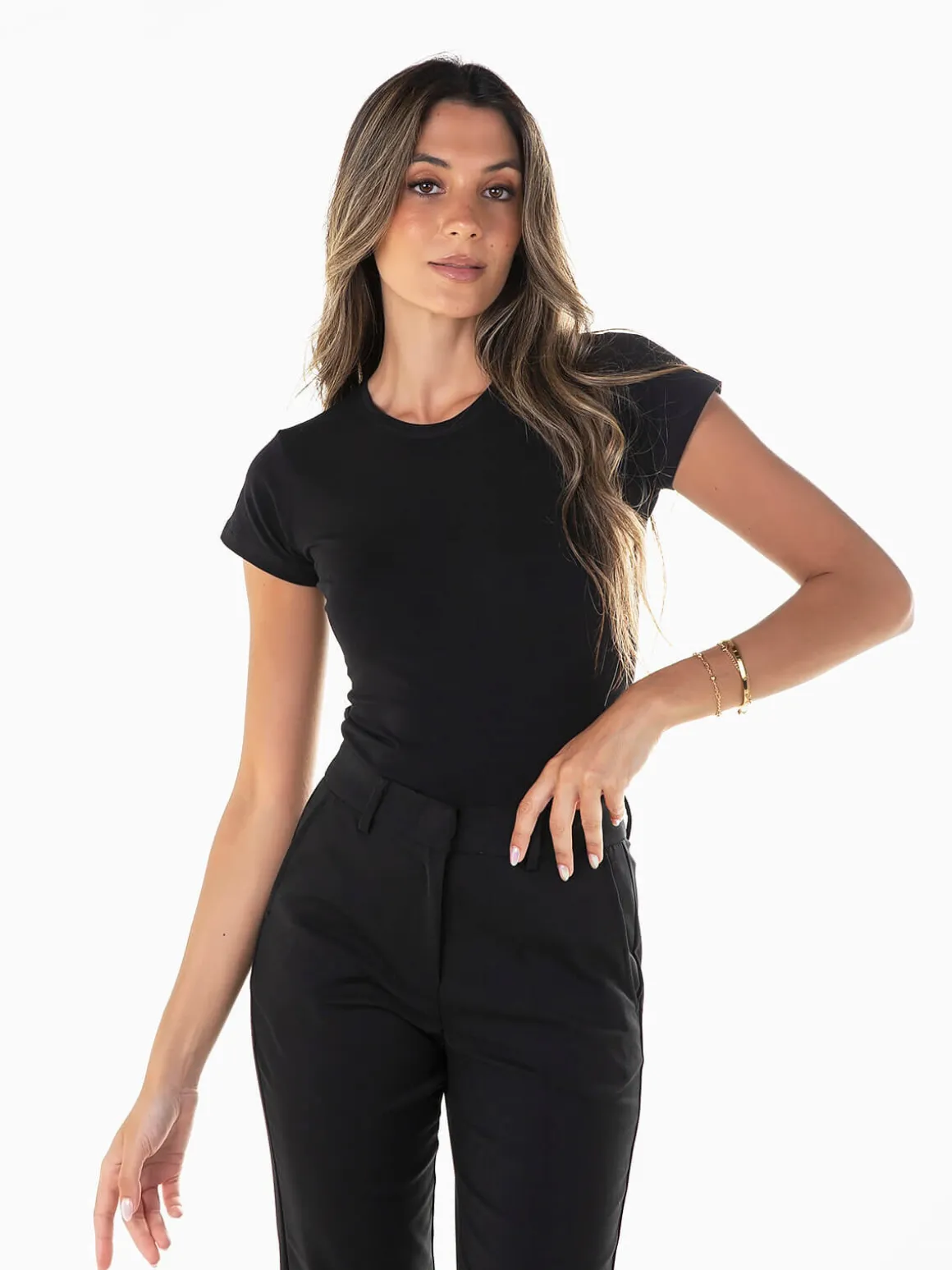 T-shirt básica manga curta