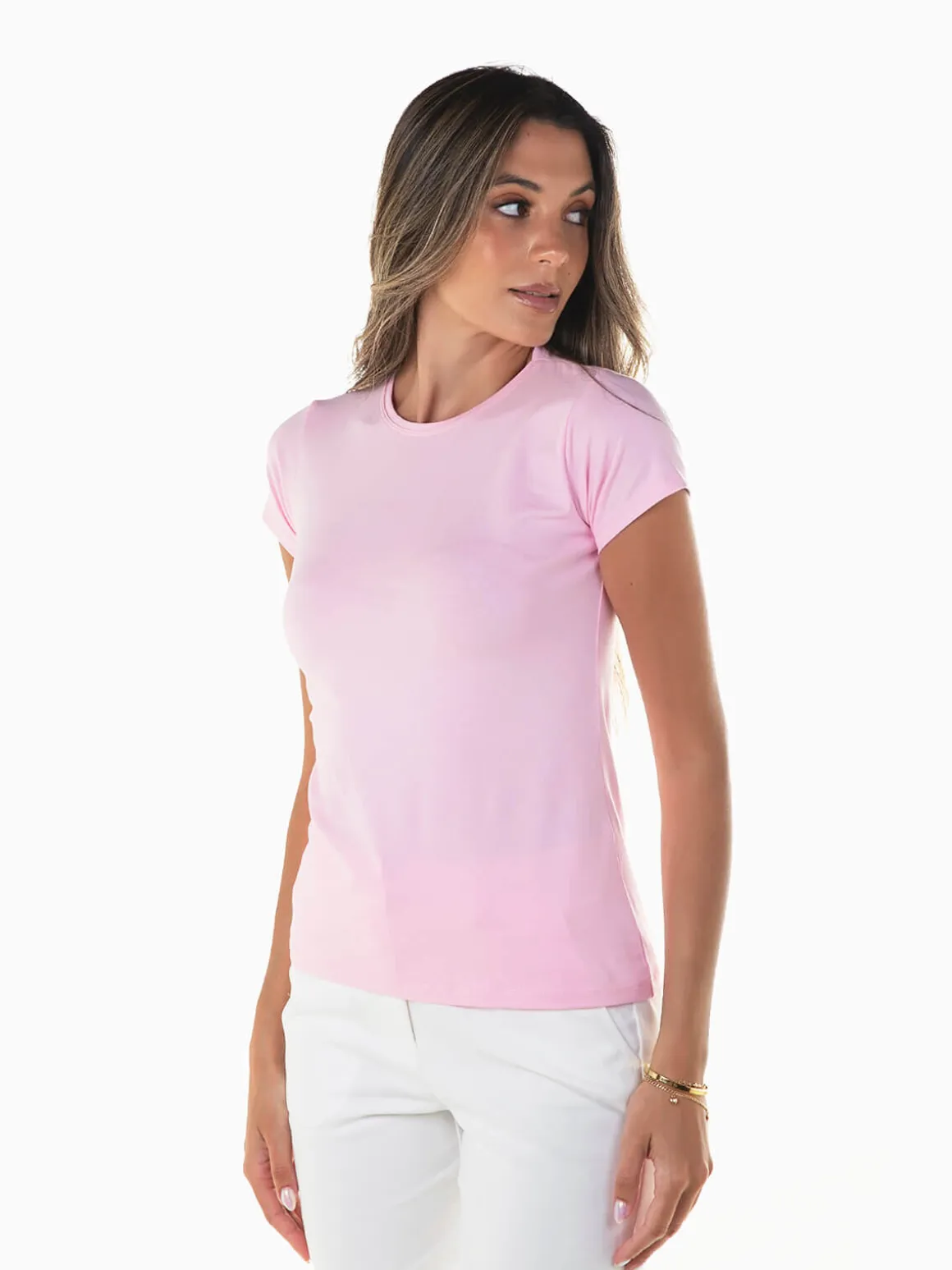 T-shirt básica manga curta