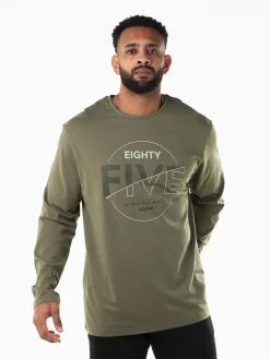 T-shirt com círculo manga comprida