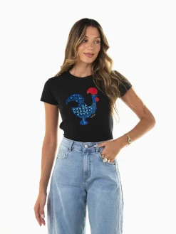 T-shirt com galo inspiração portuguesa