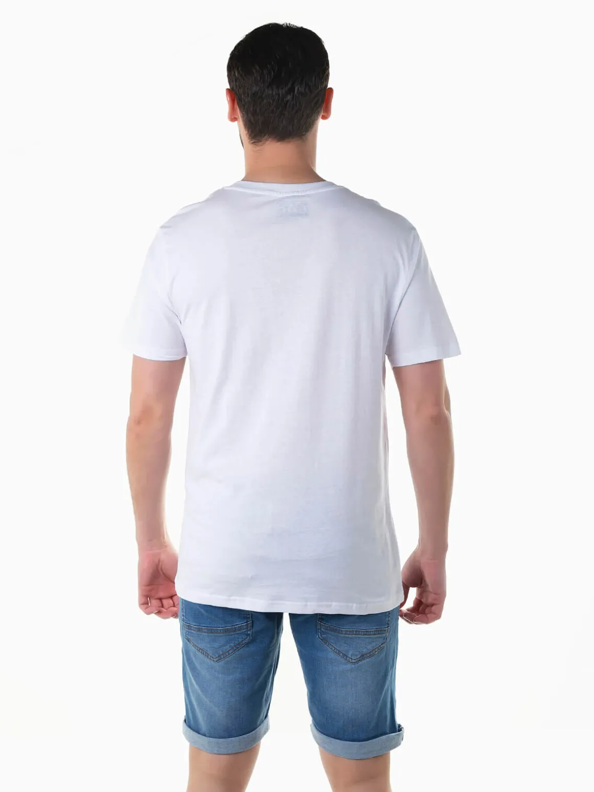 T-shirt círculo estampado manga curta