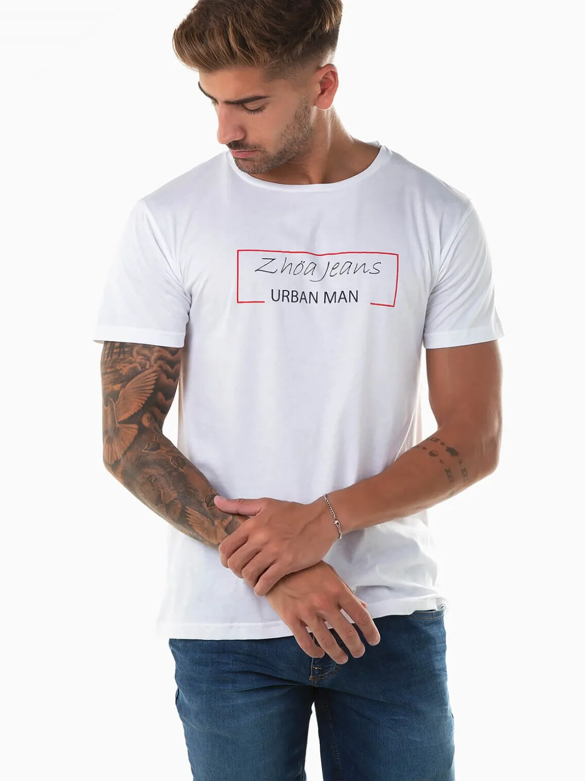 T-shirt estampada manga curta