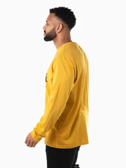 T-shirt manga comprida amarelo torrado