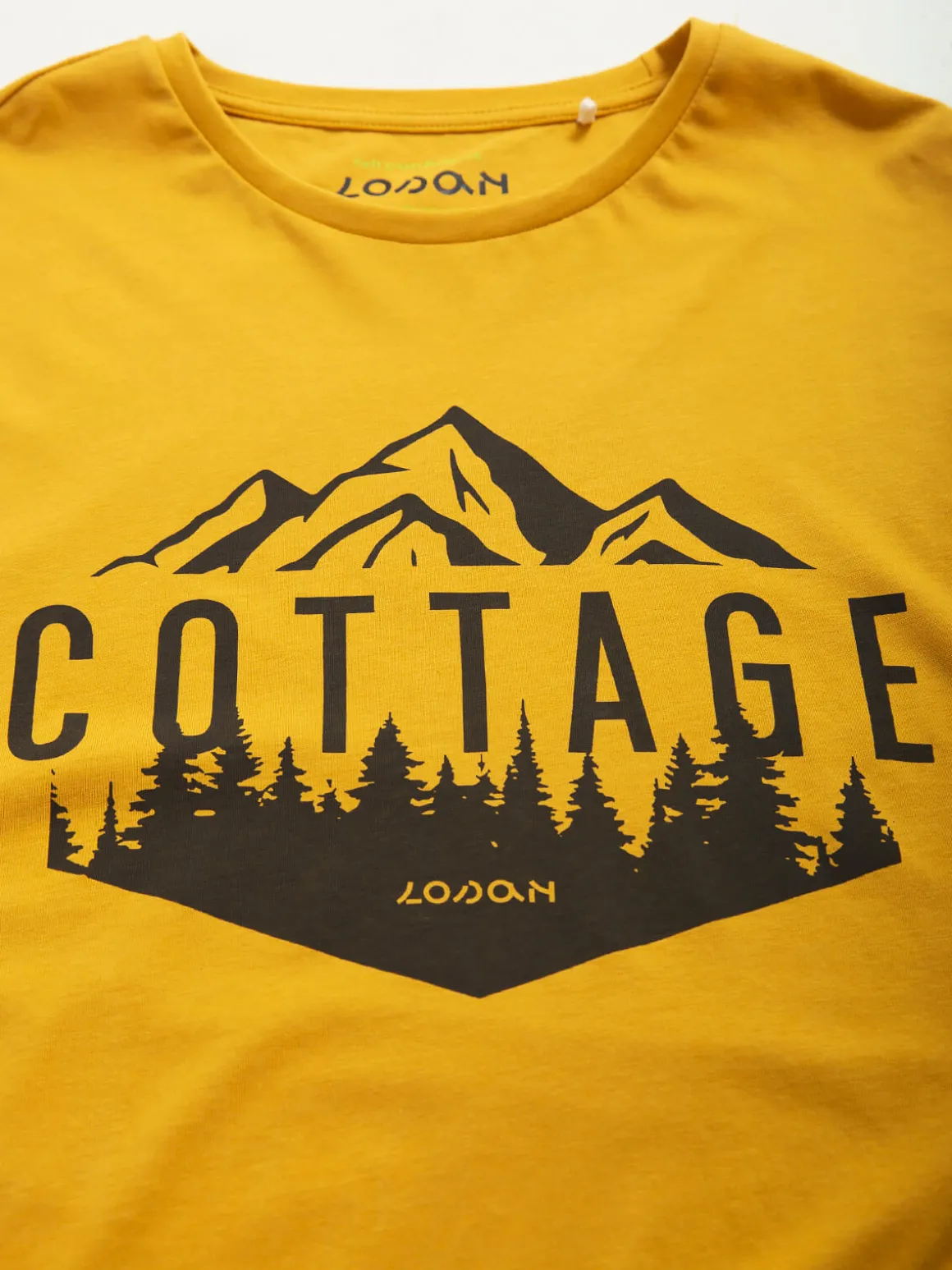 T-shirt manga comprida amarelo torrado