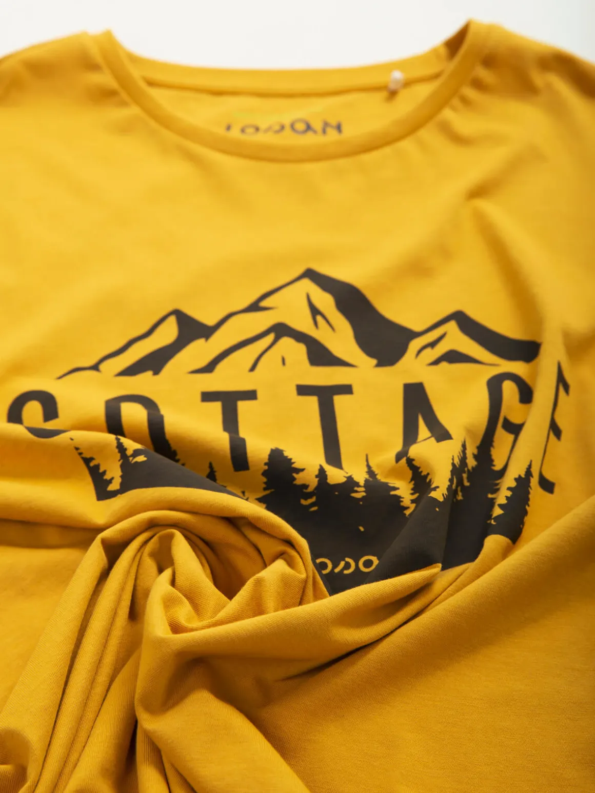 T-shirt manga comprida amarelo torrado