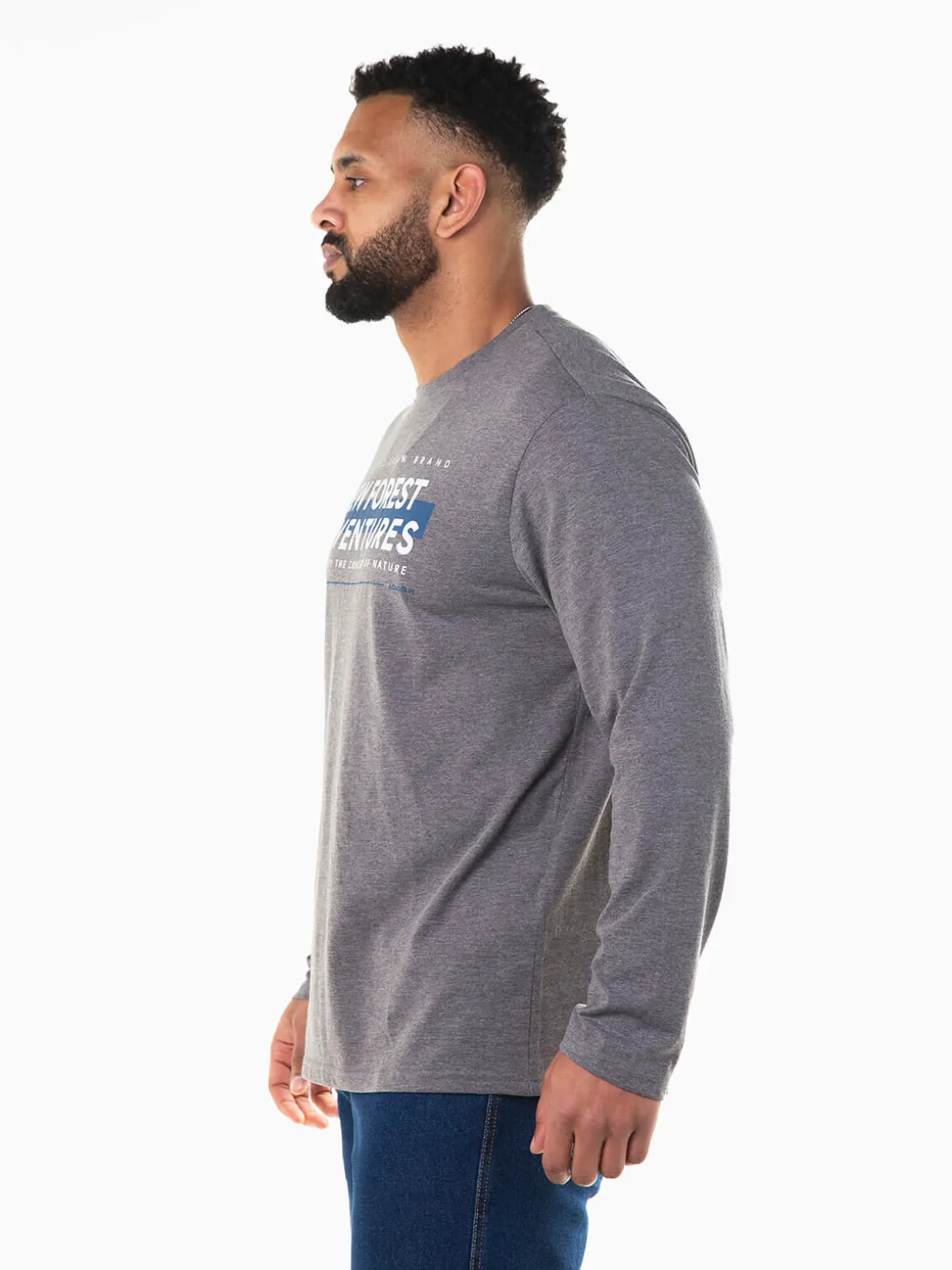 T-shirt manga comprida com estampado