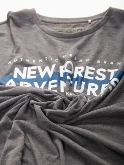 T-shirt manga comprida com estampado